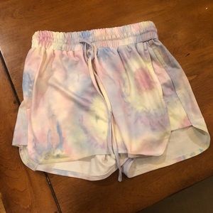 Blooming Jelly Pastel tie dye shorts high rise